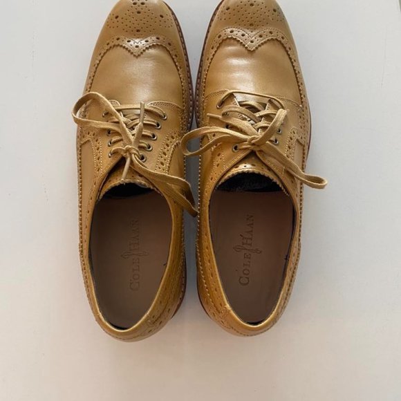 COLE HAAN Size 10 Tan Brogues Leather Brogue Lace Up Shoes main image 6